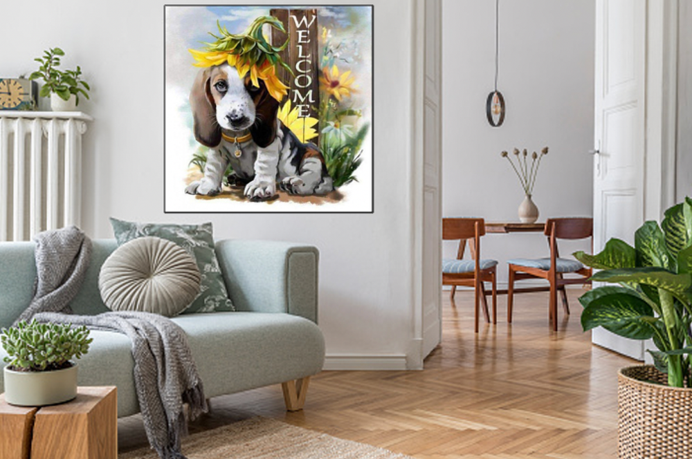 Welcome Hond Diamond Painting Planet