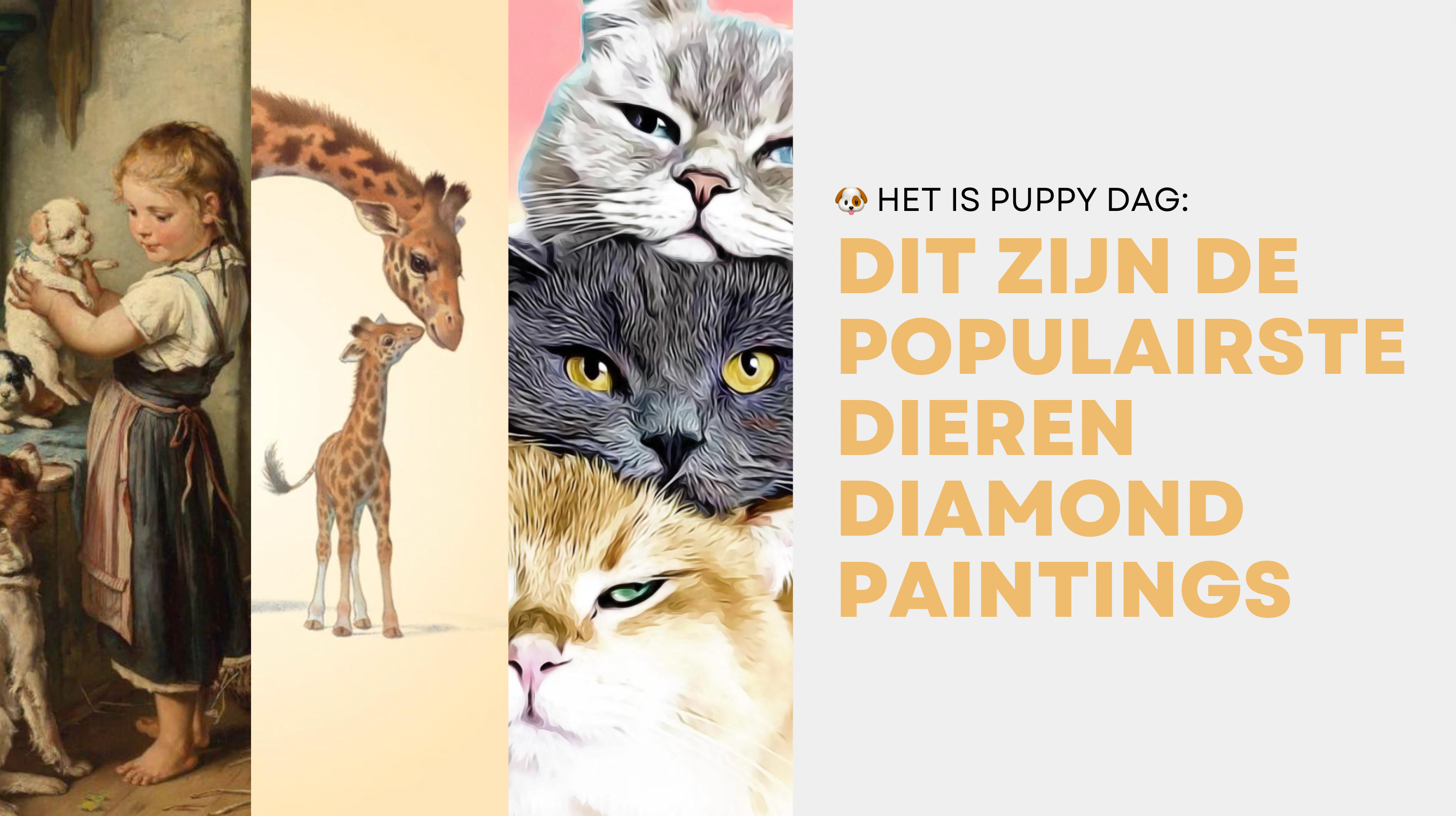 ? Het is Puppy Dag: dit zijn de populairste Dieren Diamond Paintings! Diamond Painting Planet