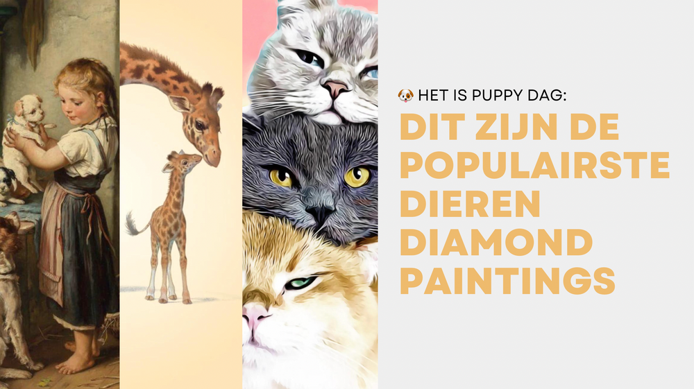 ? Het is Puppy Dag: dit zijn de populairste Dieren Diamond Paintings! Diamond Painting Planet