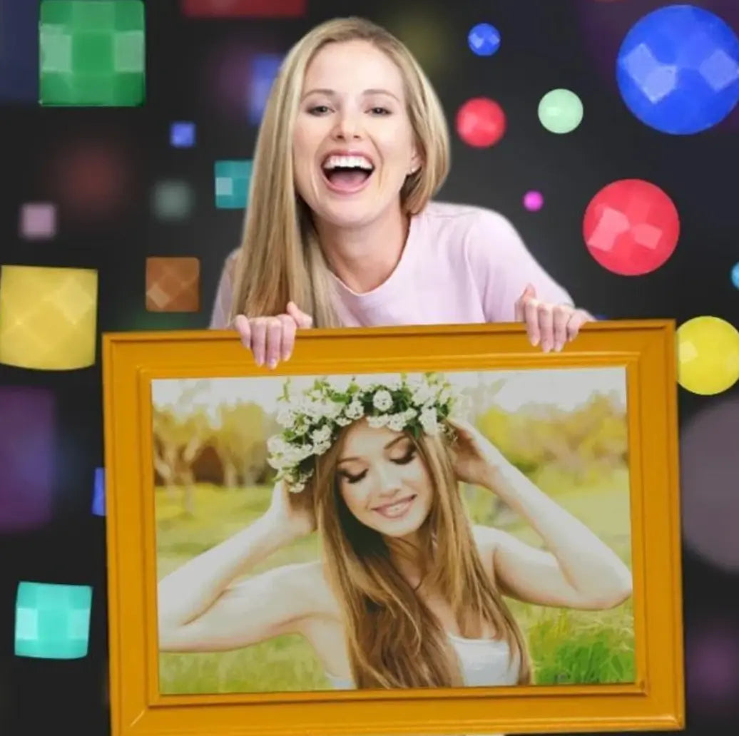 Eigen-foto-populair Diamond Painting Planet