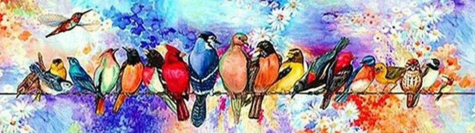 diamond painting met vogels