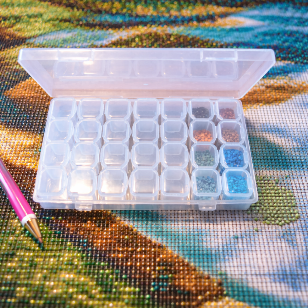 28-delige opbergdoos (Morgen in huis) Diamond Painting Planet