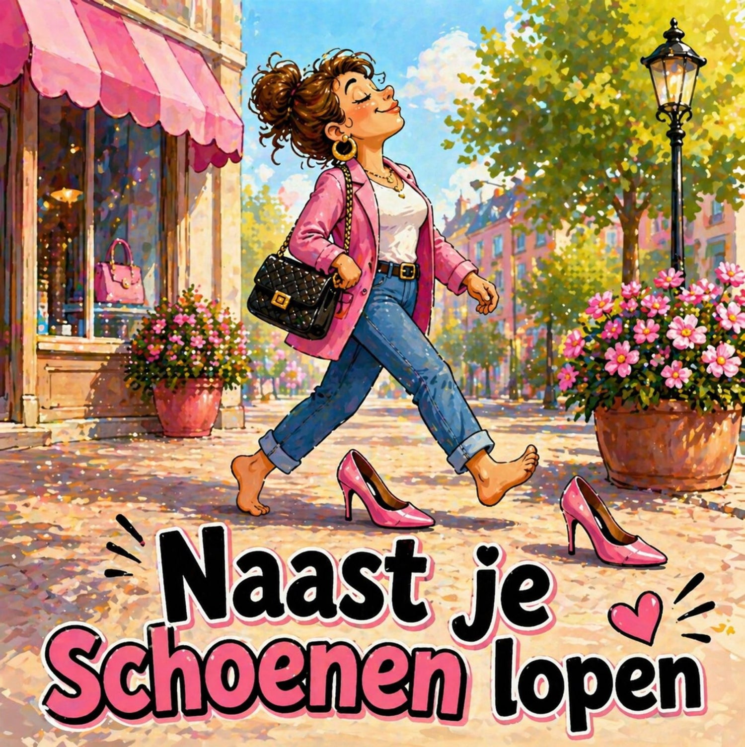 Naast je schoenen lopen
