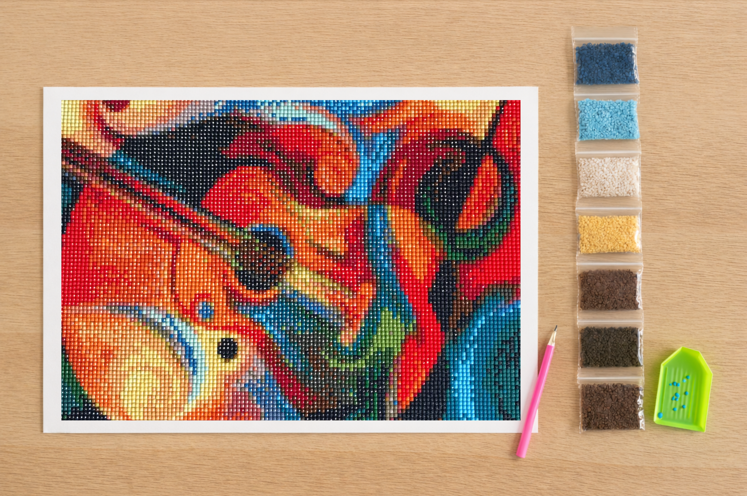 Abstract gitaar Diamond Painting Planet