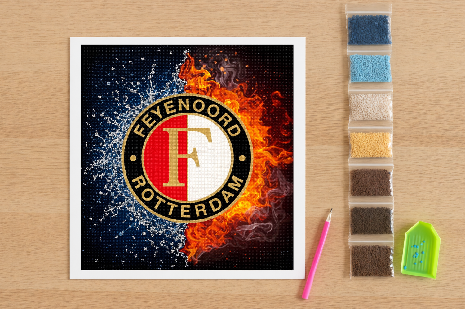 Feyenoord water en vuur Diamond Painting Planet
