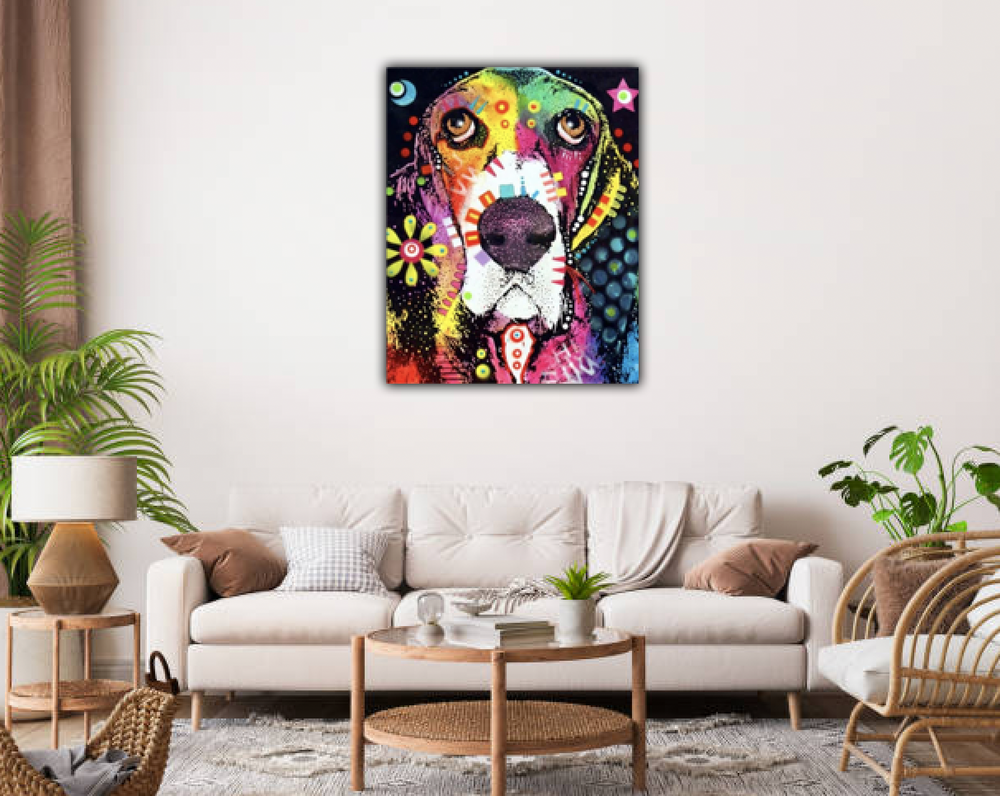 60's Hippie Hond 40x50cm (Morgen in huis) Diamond Painting Planet