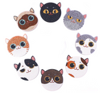 Poes onderzetters (Morgen in huis) Diamond Painting Planet