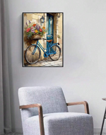 Fiets met Bloemen 25x35cm (Morgen in huis) Diamond Painting Planet