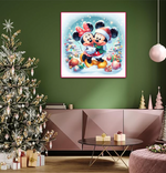 Mickey en Minnie Kerst 30x30cm (Morgen in huis) Diamond Painting Planet