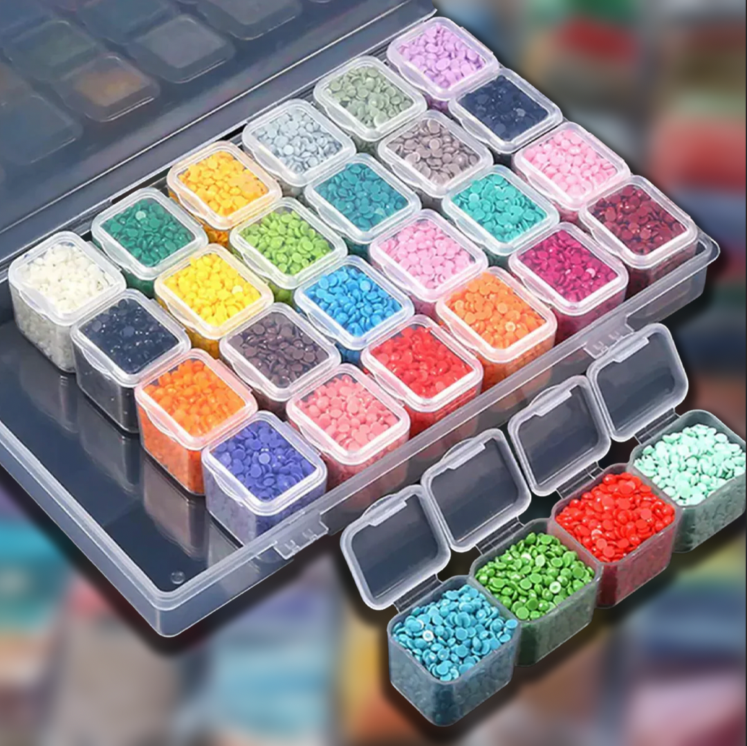 28-delige opbergdoos Diamond Painting Planet