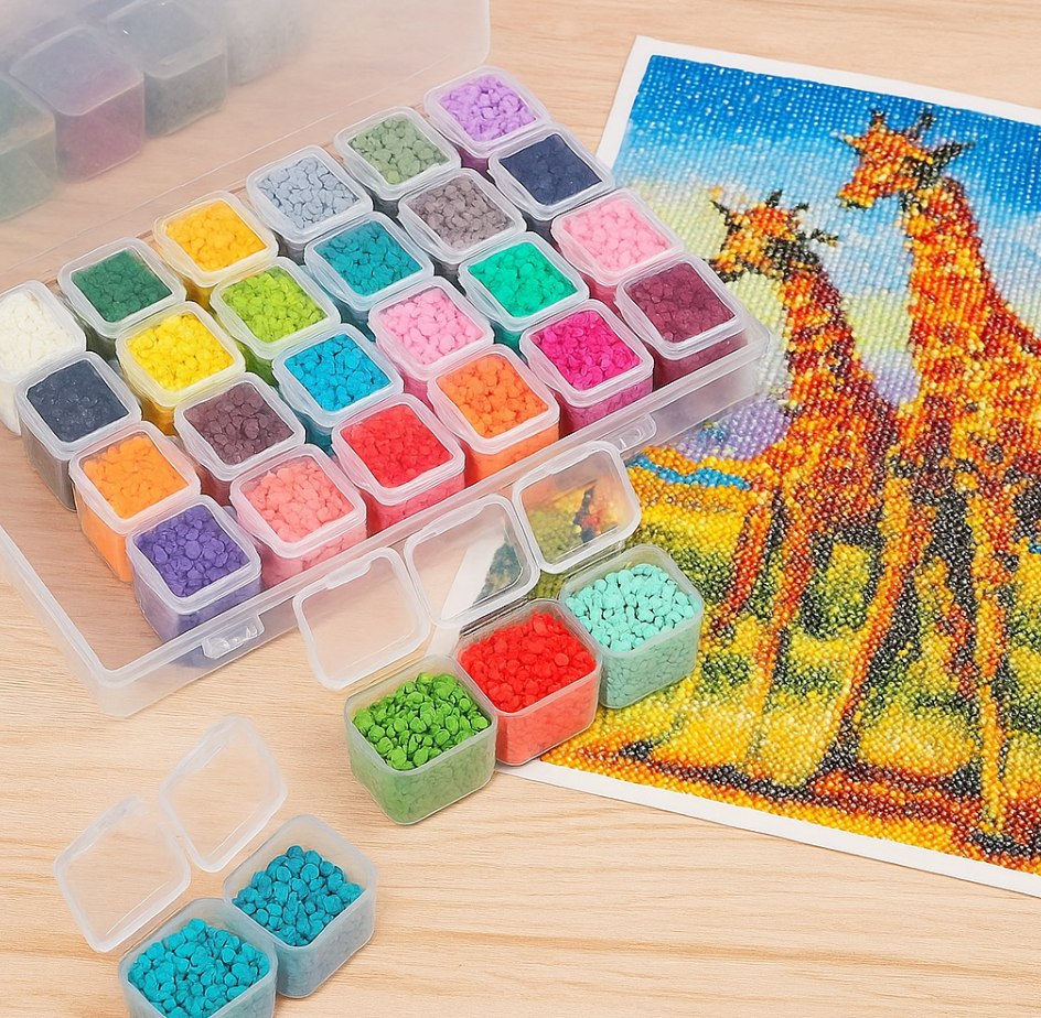 28-delige opbergdoos (Morgen in huis) Diamond Painting Planet