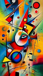 Abstracte Kleurexplosie 35x65cm (Morgen in huis) Diamond Painting Planet