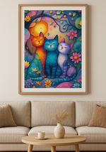 Kleurrijke Katten 25x35cm (Morgen in huis) Diamond Painting Planet