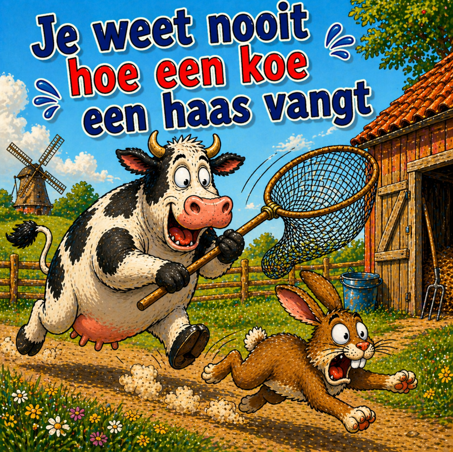 Je weet nooit hoe een koe een haas vangt
