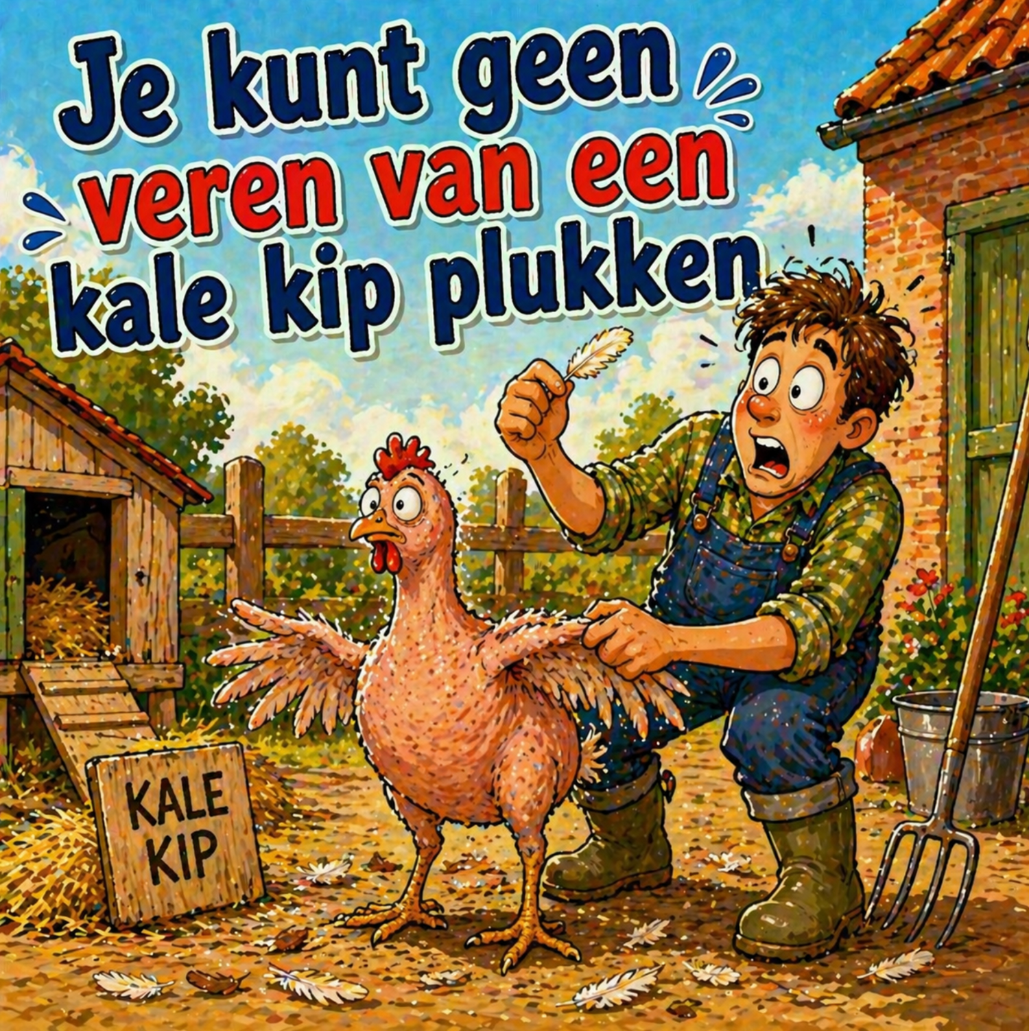 Je kunt geen veren van een kale kip plukken