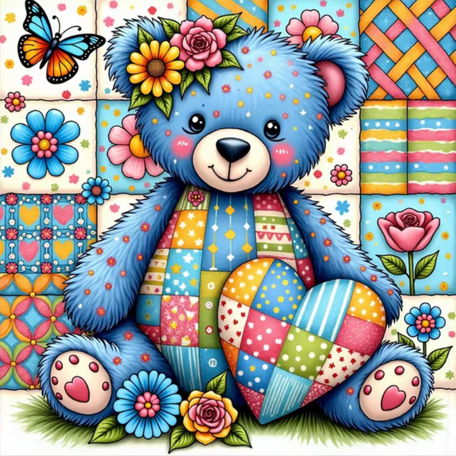 Blauwe Knuffelbeer (Morgen in huis)