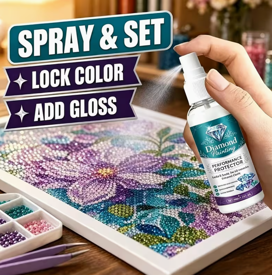 Diamond Painting Sealer Spray (Morgen in huis)