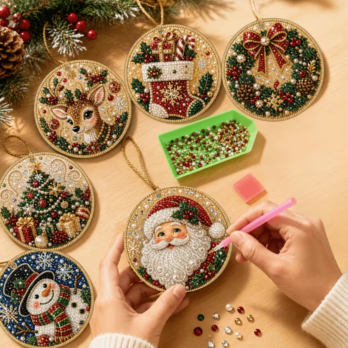 Ornamenten voor de Kerstboom (Morgen in huis)