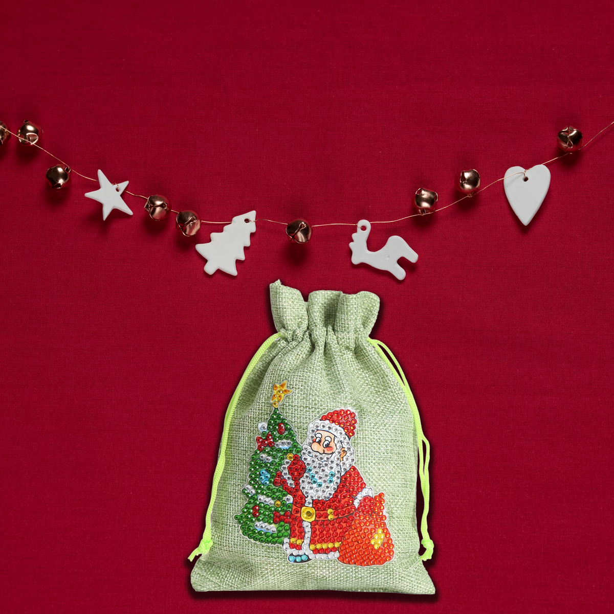 Kerst cadeauzakjes Diamond Painting Planet