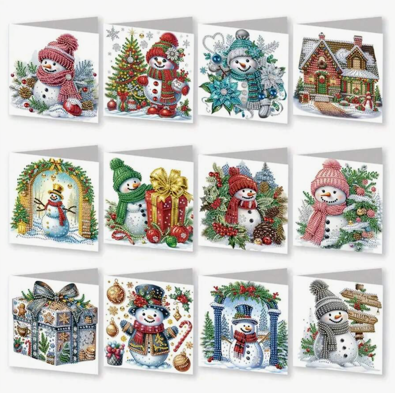 Kerstkaarten (Morgen in huis) Diamond Painting Planet