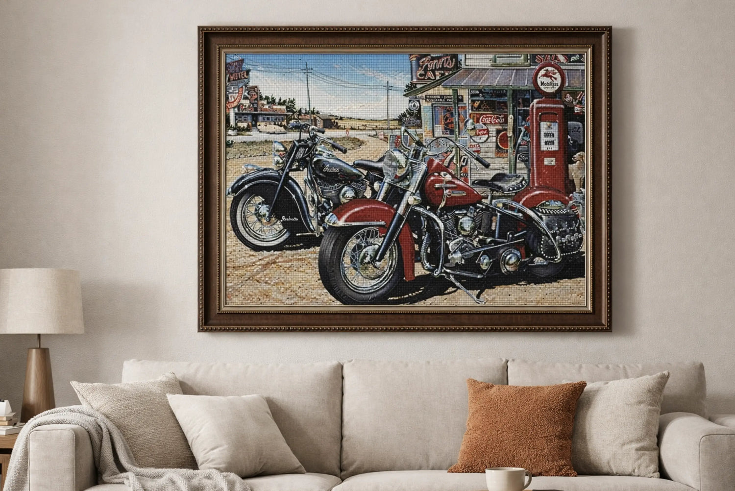 Vintage Motorfietsen 30x40cm (Morgen in huis) Diamond Painting Planet