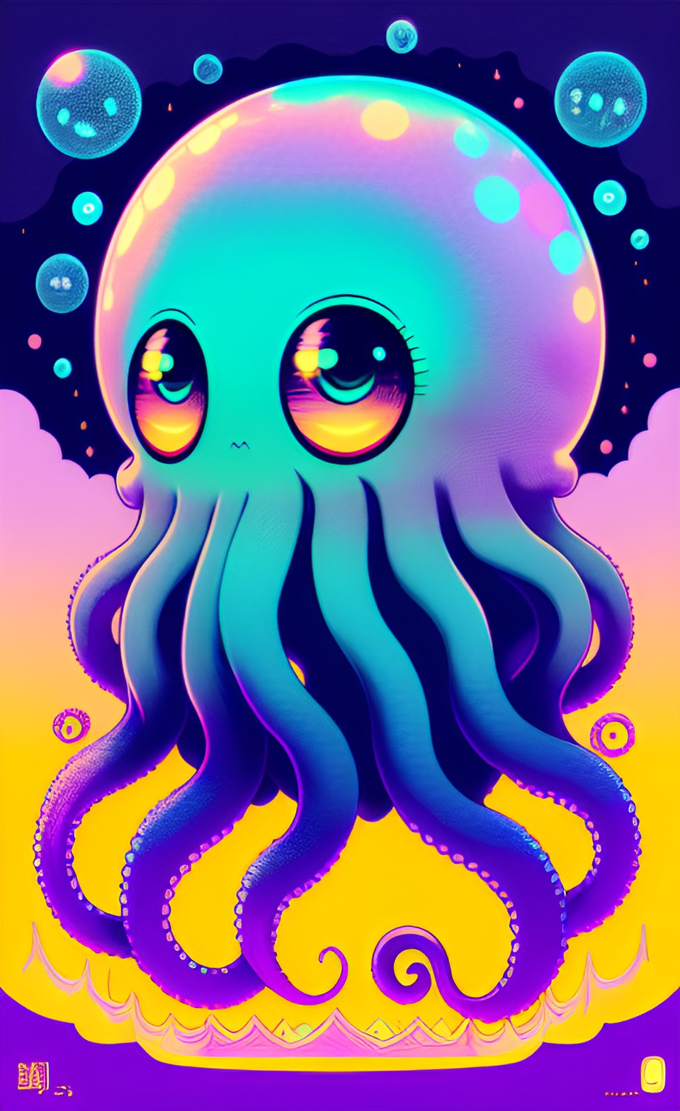 Octopus Diamond Painting Planet