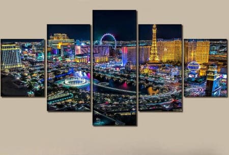 Las Vegas - 5 luik Diamond Painting Planet