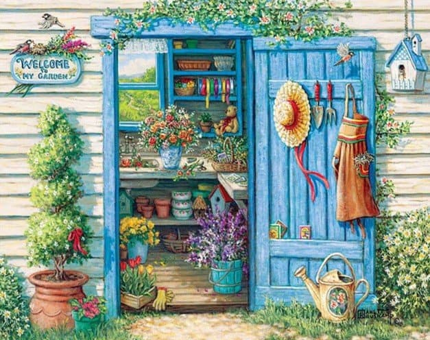 Zomer schuur 'welcome to my garden' Diamond Painting Planet