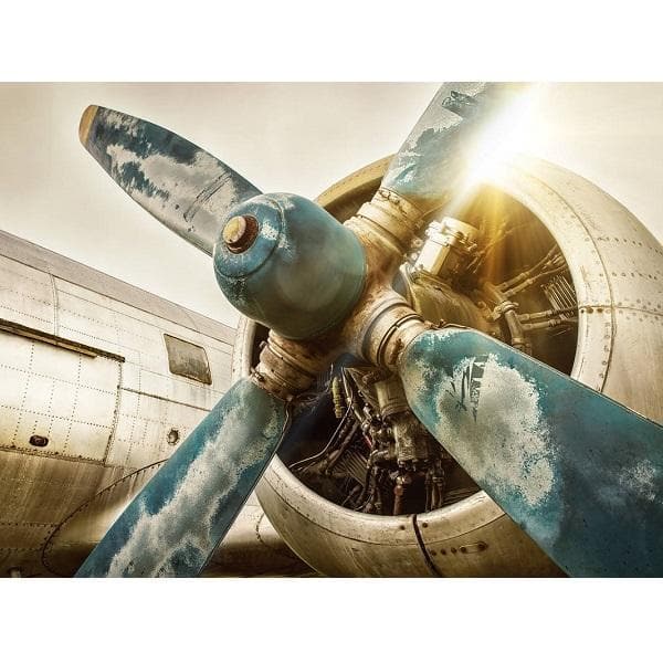 Ouderwets vliegtuig Diamond Painting Planet