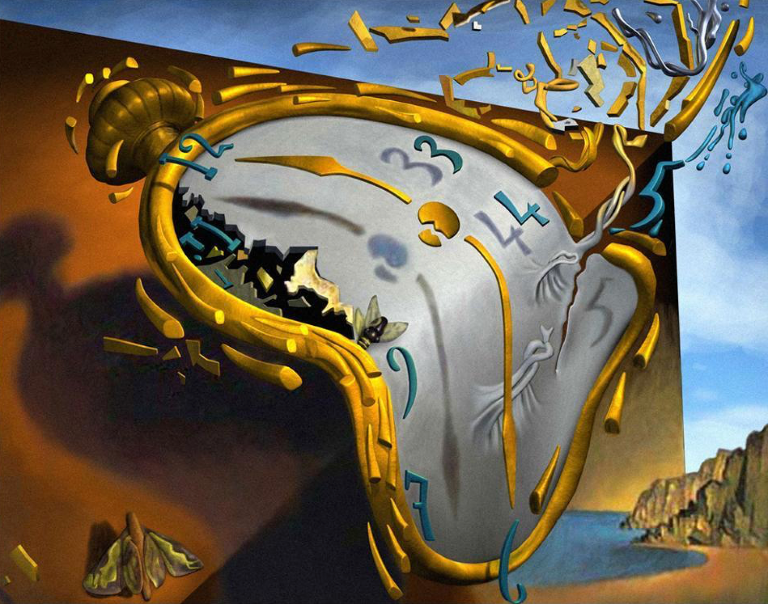 Salvador Dali - Smeltende klok Diamond Painting Planet