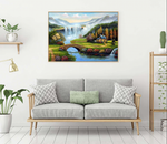 Meer en waterval Diamond Painting Planet