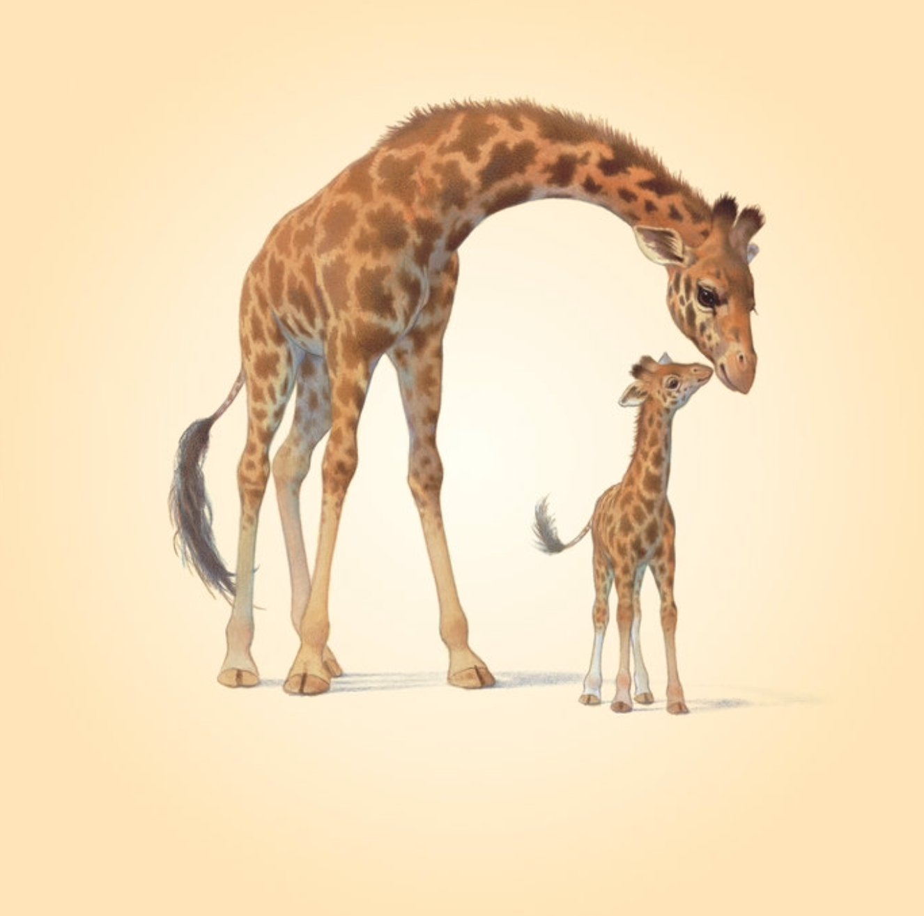 Giraffe moeder en kalf Diamond Painting Planet