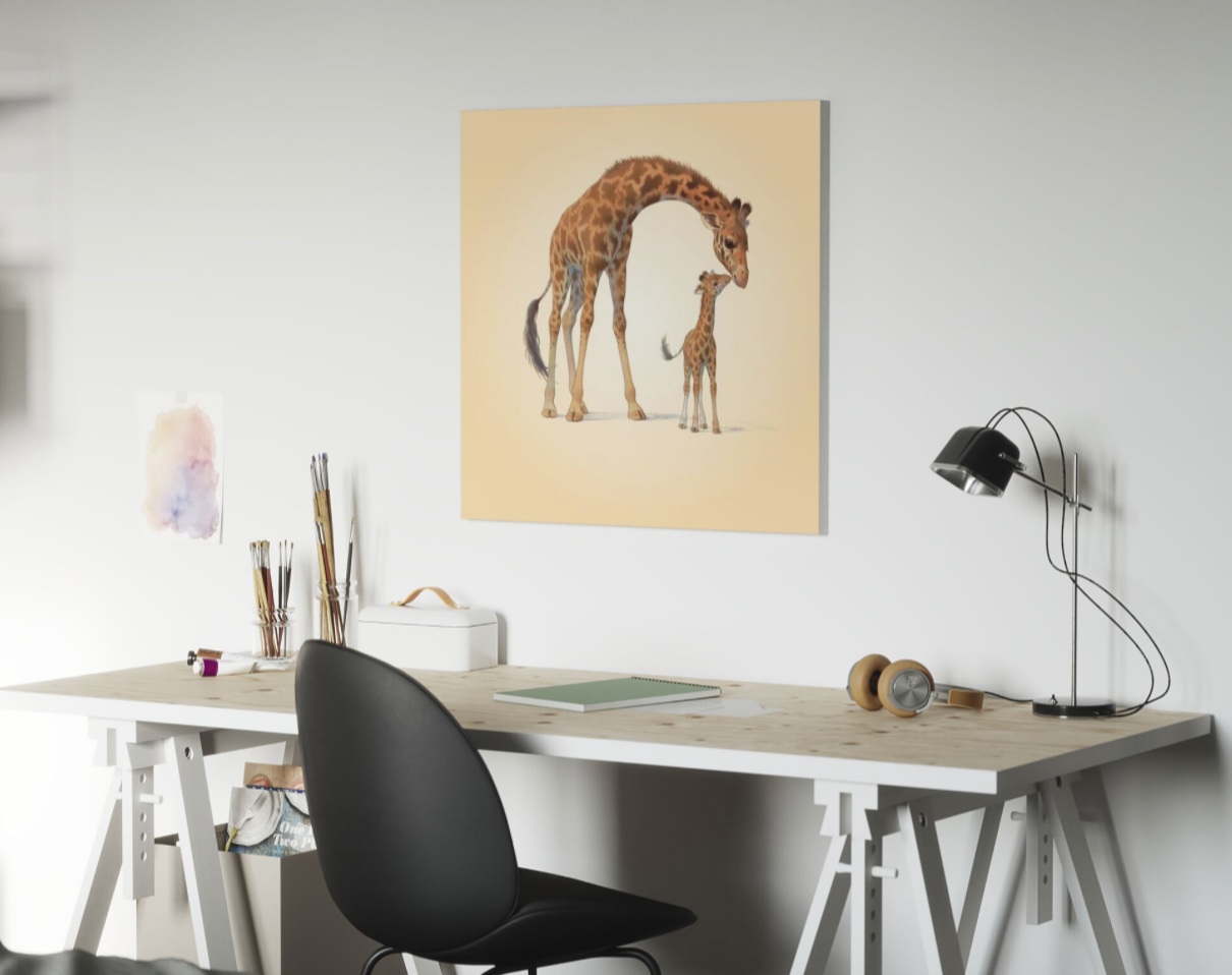 Giraffe moeder en kalf Diamond Painting Planet