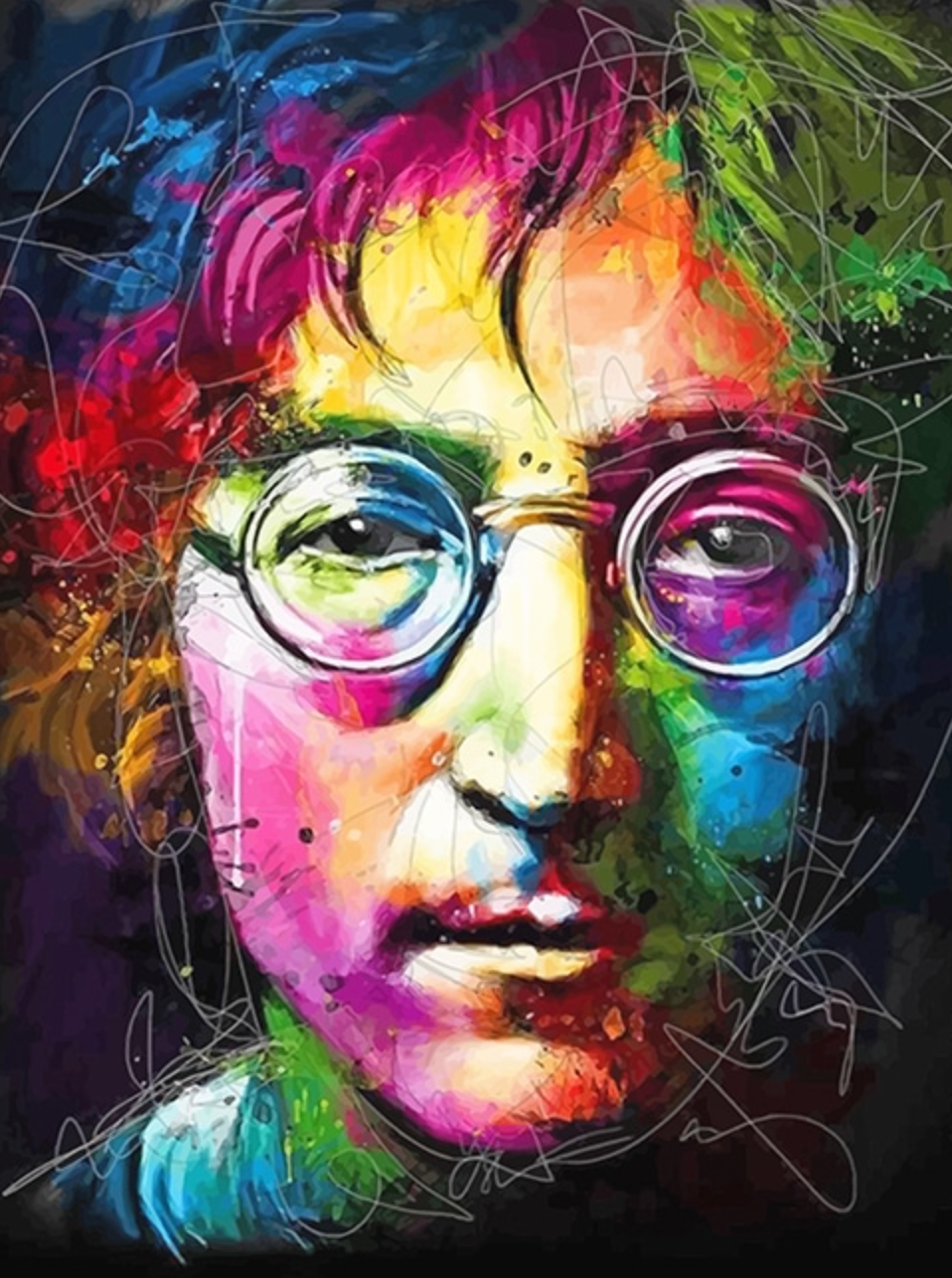 John Lennon Diamond Painting Planet