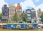 Grachtenhuizen Amsterdam Diamond Painting Planet