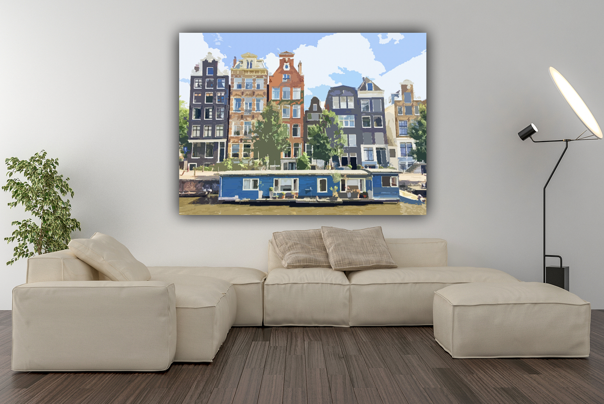 Grachtenhuizen Amsterdam Diamond Painting Planet