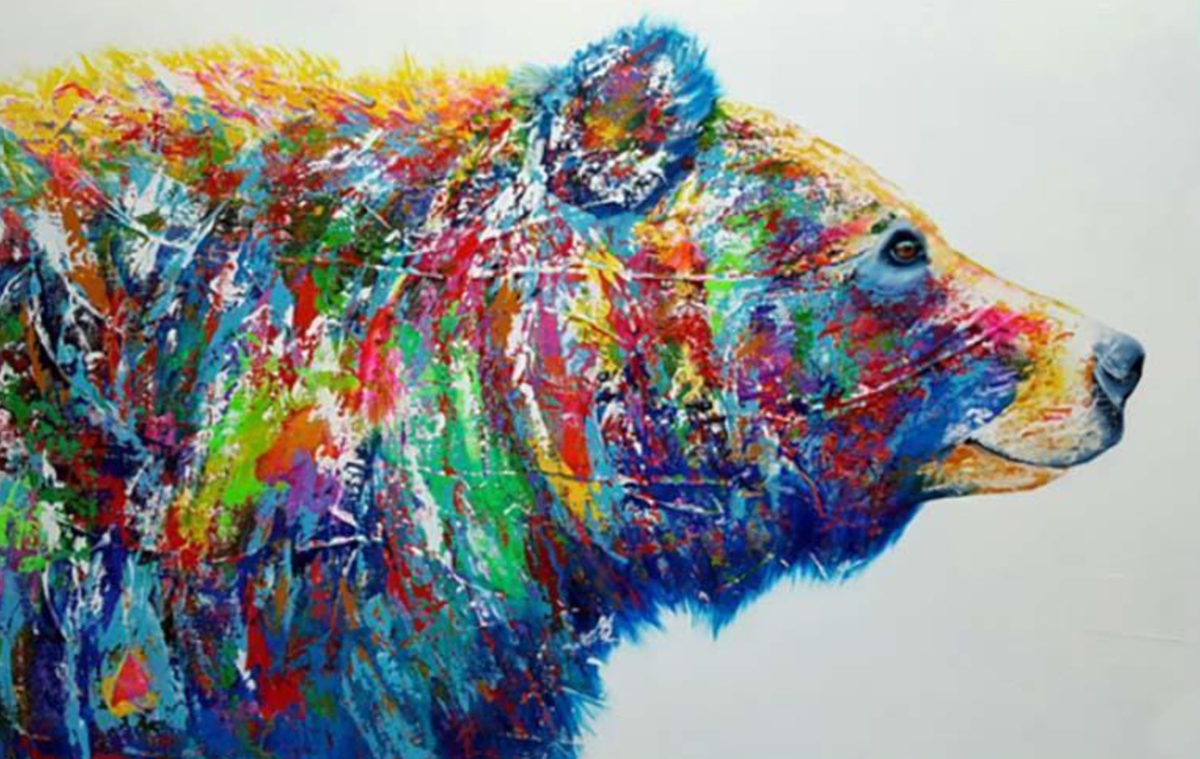 Kleurrijke beer Diamond Painting Planet