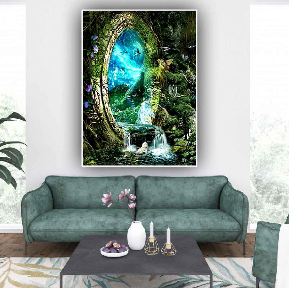 Fantasie waterval Diamond Painting Planet
