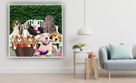 Honden in de tuin Diamond Painting Planet