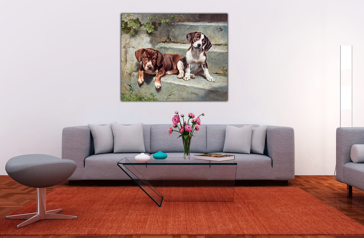 Honden op de stoep Diamond Painting Planet