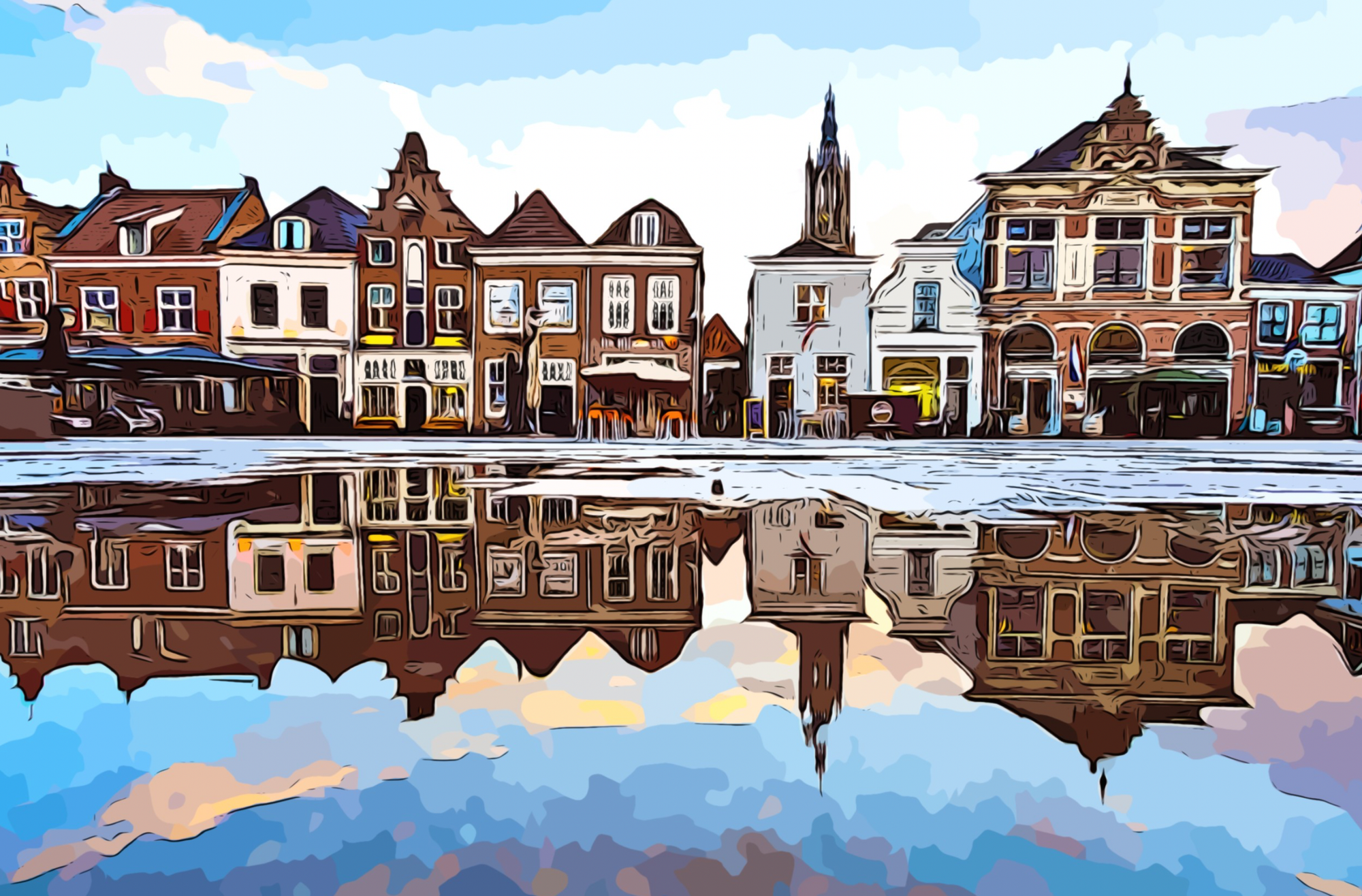 Utrecht met Domtoren Diamond Painting Planet