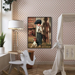 Vintage jongen met hond Diamond Painting Planet