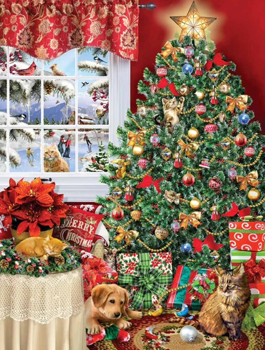 Kerstboom met cadeaus Diamond Painting Planet