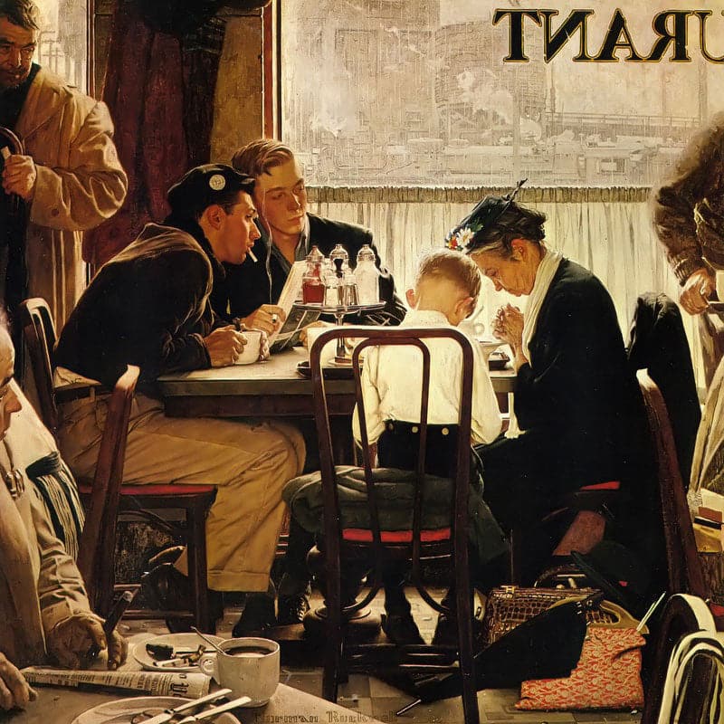 Norman Rockwell - Saying Grace Diamond Painting Planet