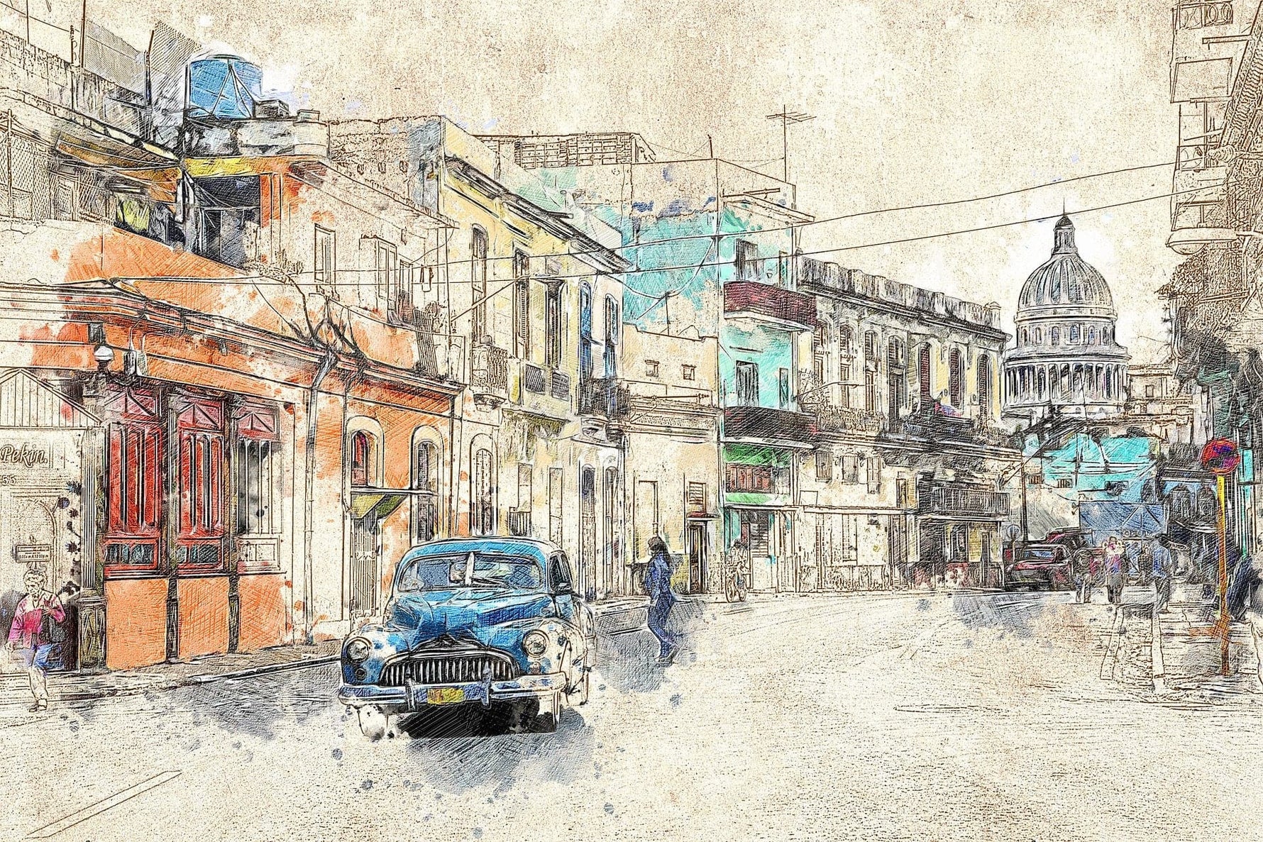 Oldtimer in Cuba Diamond Painting Planet