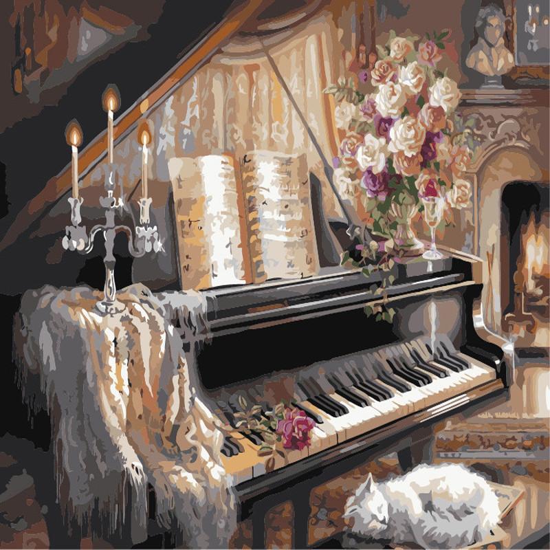 Piano Diamond Painting Planet