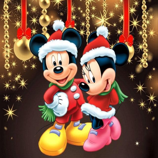 Mickey Mouse kerst Diamond Painting Planet